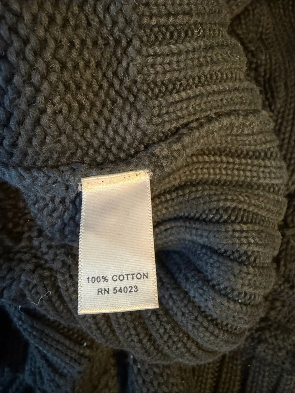 Banana Republic Black Cable Knit Button-Front Cardigan with Cream Trim
